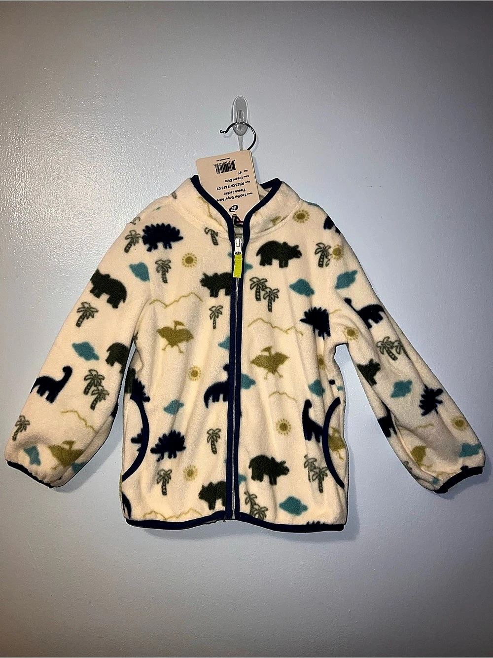 Toddler Boys' Adventure Fleece Jacket with Dino Print - NWT - Size 4T